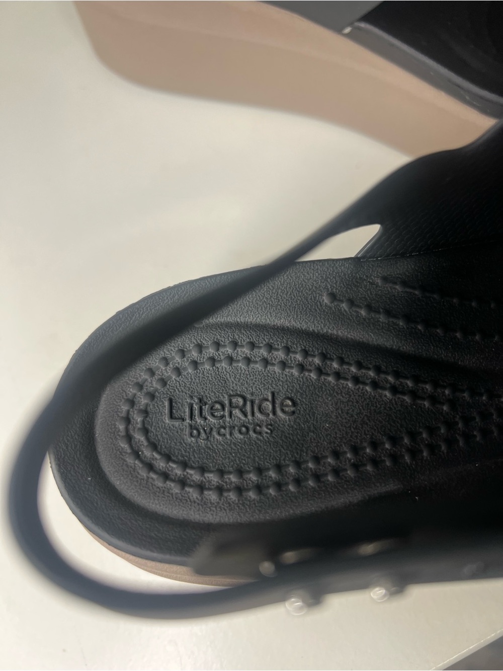 CROCS LiteRide Black Slingback Sandals - Picture 7 of 7